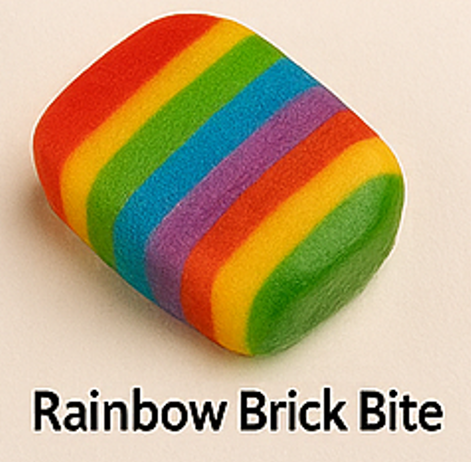 Rainbow Brick Bite - Layered Rainbow Gummy