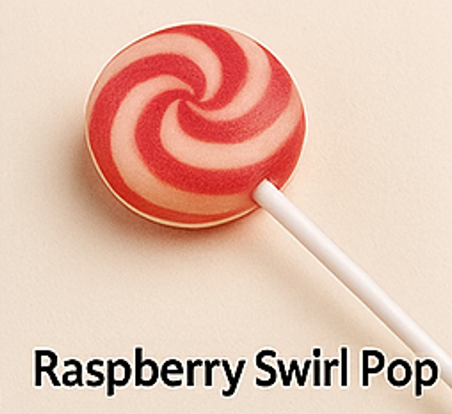 Raspberry Swirl Pop - Elegant Swirled Lollipop