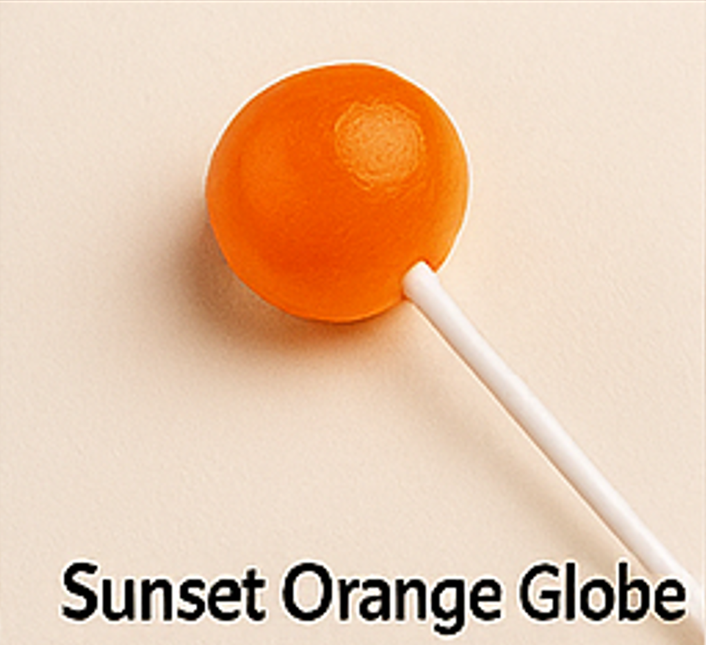 Sunset Orange Globe - Warm Orange Lollipop