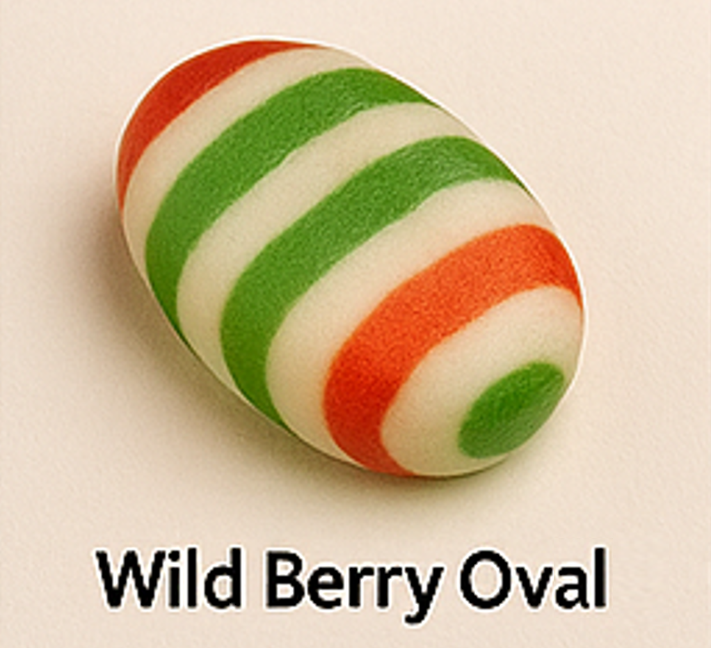 Wild Berry Oval - Swirled Berry Hard Candy
