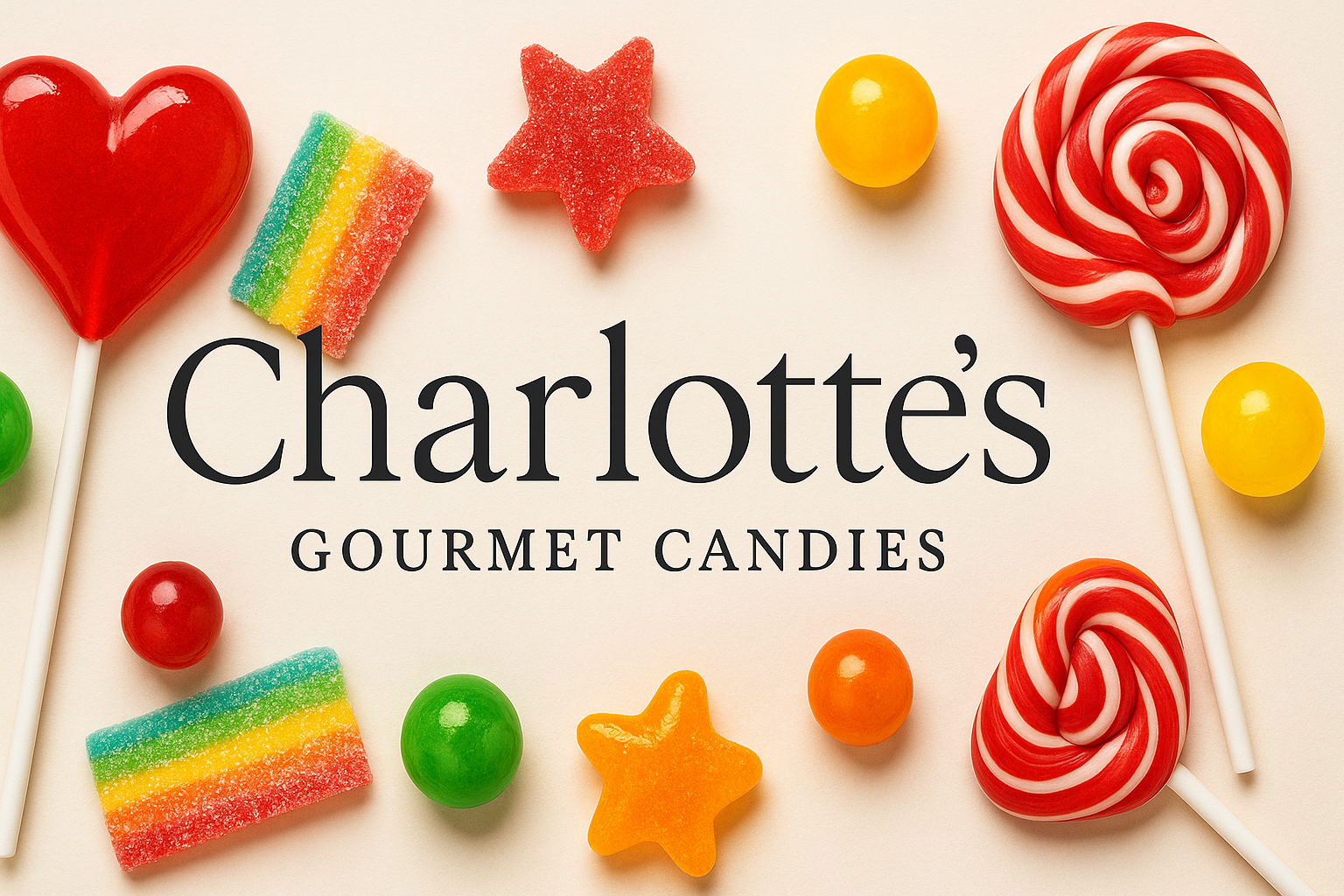 Charlotte's Gourmet Candies Banner